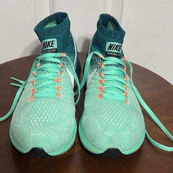 🔥 Nike Zoom All Out Flyknit ‘Green Glow’ 845361-300 Women’s Size 9.5 - PERFECT - Picture 3 of 12